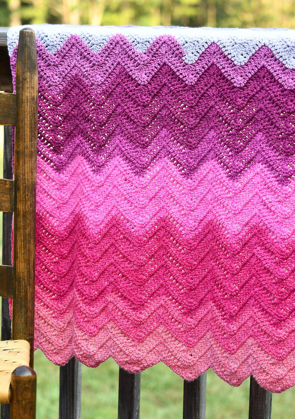 Double Crochet Chevron Baby Blanket