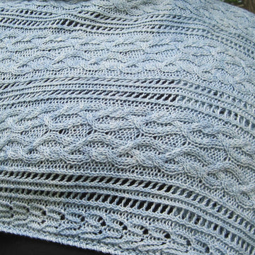 Lake Meade Cable Lace Shawl