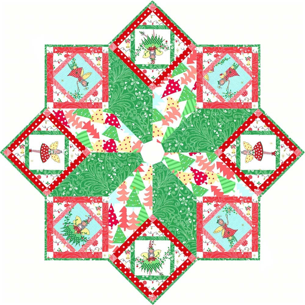 Michael Miller Fabrics Hollywood Pixie Tree Skirt - Downloadable PDF