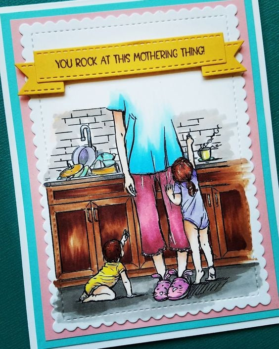 Colorado Craft Company Clear Stamps 4"X6" - Mothers & Daughters-Lovely Legs