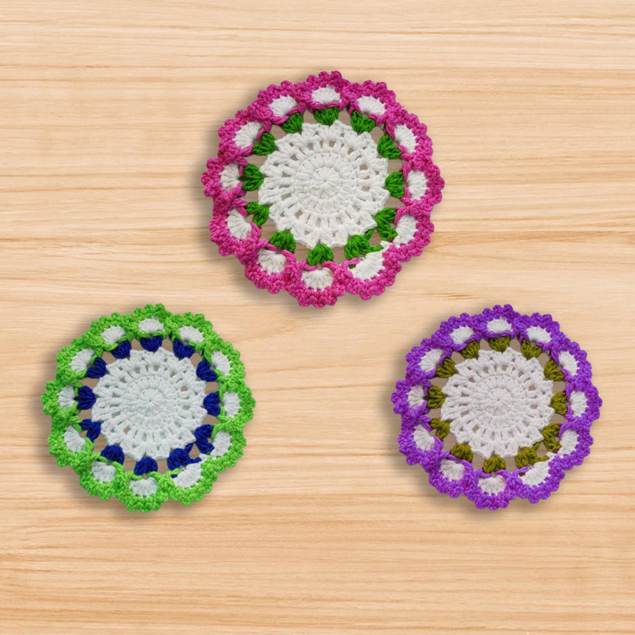 Crochet Round Coaster Pattern PDF + Video Tutorial