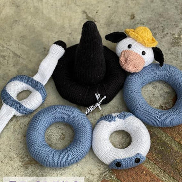 Cow Farmer Stacking Ring Toy