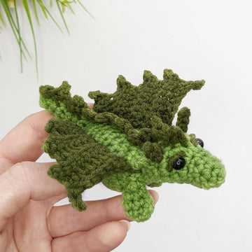 Crochet mini dragon pattern, amigurumi baby dragon crochet pattern