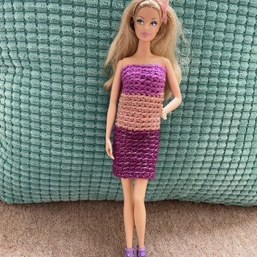 Barbie Triple-tone Dress & Long Cardi Combo