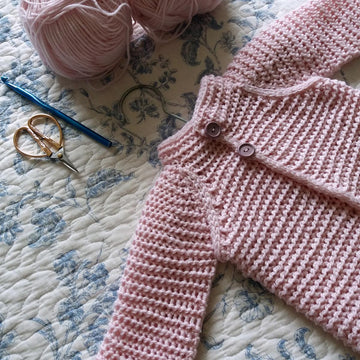 Mock Knit Baby Cardigan