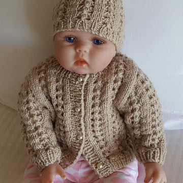Lainey - Babies lace stitch beanie