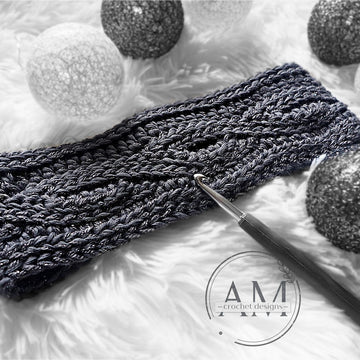 Cables knit-look headband