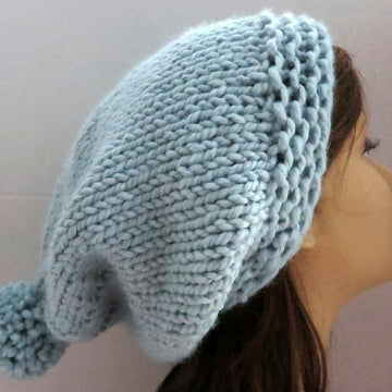 Slouch Hat with a Pompom