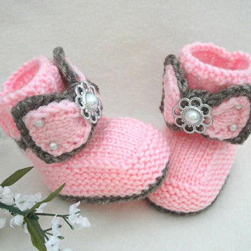 Knitted Baby Shoes Baby Beanie Pattern Baby Girl