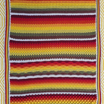 Cosy Autumn Rainbow Blanket