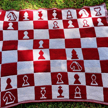 It's Your Move Chess Blanket OMC Pattern