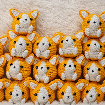 Cute Mini Corgi amigurumi crochet doll pattern