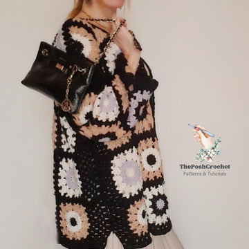 Granny Square Crochet Cozy Cardigan