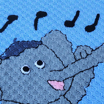 Miles the Elephant C2C Blanket