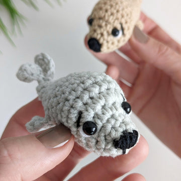 Crochet seal pattern, NO SEW crochet plush pattern, amigurumi sea animal