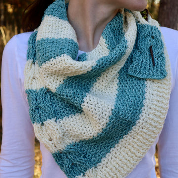 Striped and Cabled Scarf