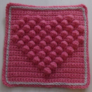 Blanket with Bobble Heart
