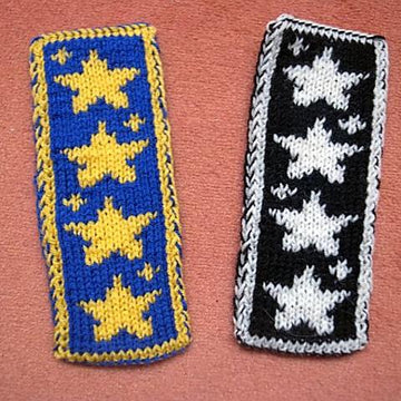 Double knitting star bookscarf
