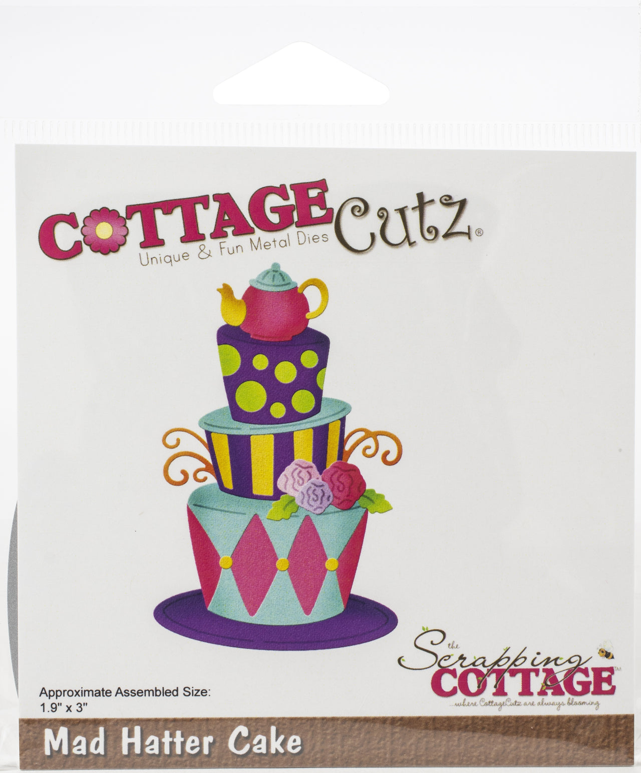 CottageCutz Dies - Mad Hatter Cake, 1.9"X3"