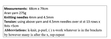 Knitting Pattern #676
