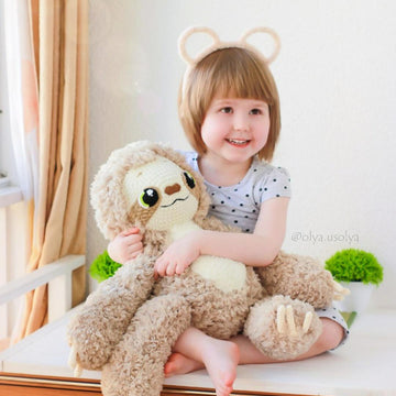 Lenny the Sloth + Eyes pattern (PDF + 9 videos)