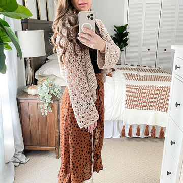 Sandy Sea Shells Wrap Cardi