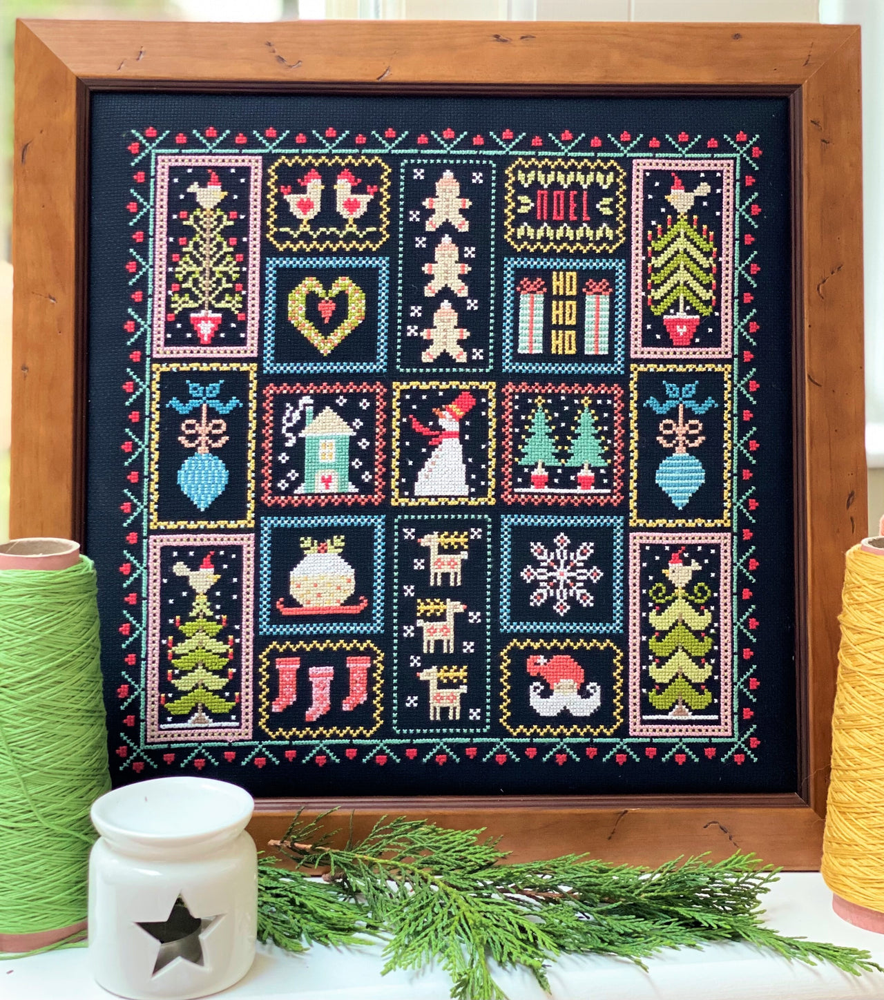 Historical Sampler Company Ho Ho Ho Cross Stitch Kit - 31cm x 31cm