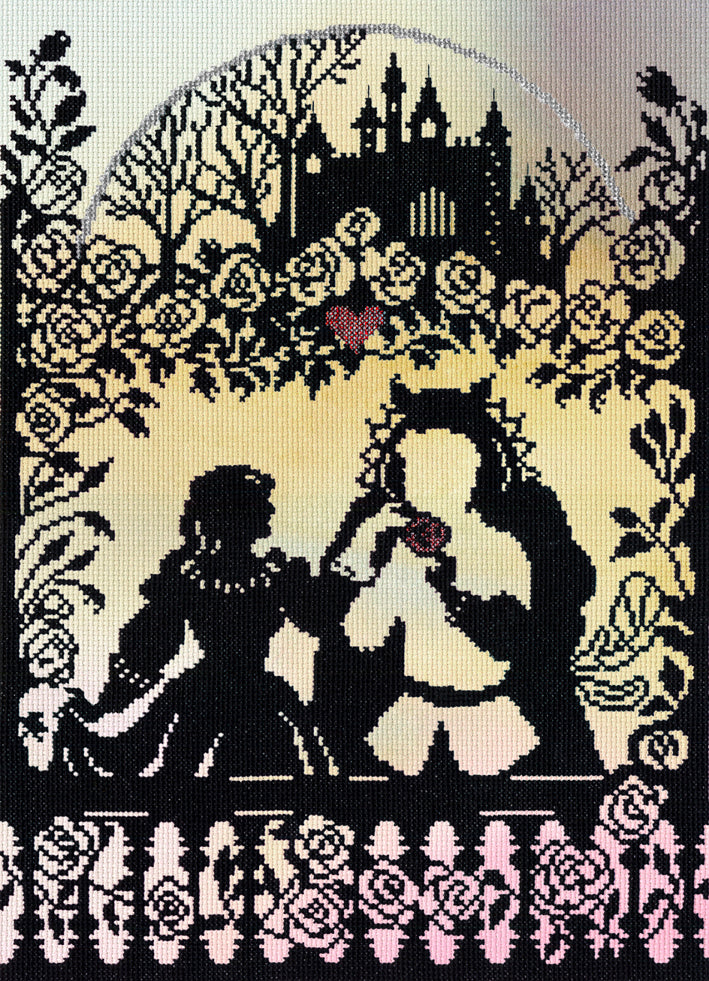 Bothy Threads Beauty and the Beast Cross Stitch Kit - 26cm x 36cm