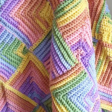 Rainbow Textured Baby Blanket (UK)