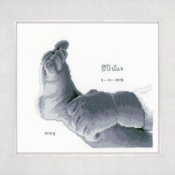 Vervaco Little Baby Foot Cross Stitch Kit - 18cm x 17cm