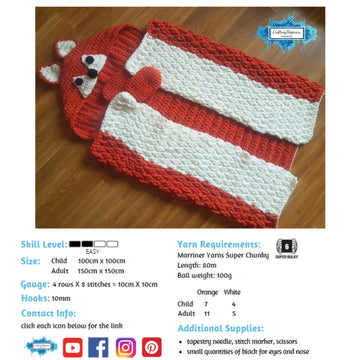 Woodland Fox Hooded Blanket For Adults & Kids