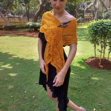 Golden Ginkgo Shawl