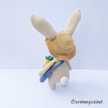 Hazel the Bunny Amigurumi Crochet Pattern by erinmaycrochet