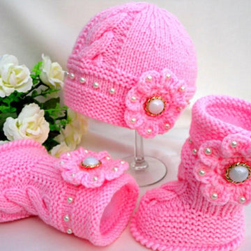 Baby Hat Infant Baby Booties Girl Knitting Pattern