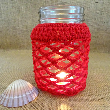 Crochet Candle Cozies For Mason Jars