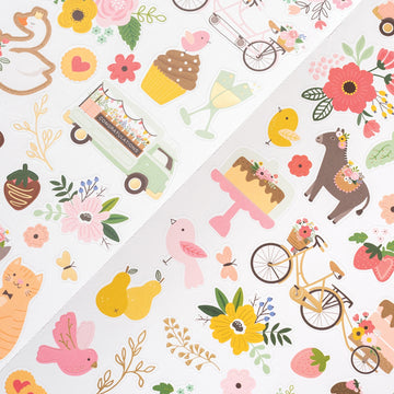 American Crafts Lovely Moments Cardstock Stickers 6"X12" 62/Pkg - Icons W/Gold Foil Accents