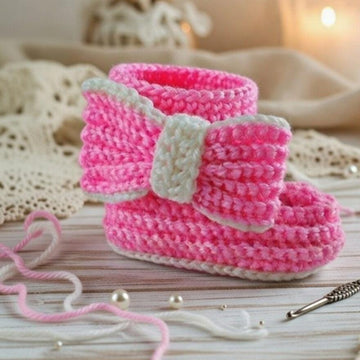 Crochet Baby Booties Pattern | Easy Converse Style Shoes PDF + Video Tutorial | Handmade Newborn Gift