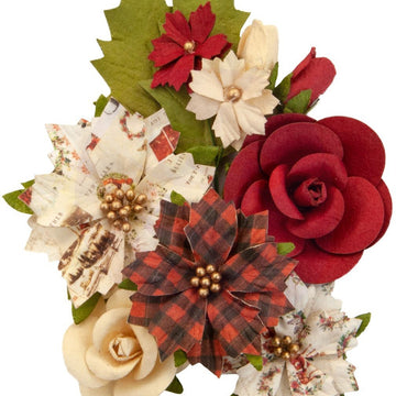 Prima Marketing Mulberry Paper Flowers - Christmas Song/Christmas In The Country