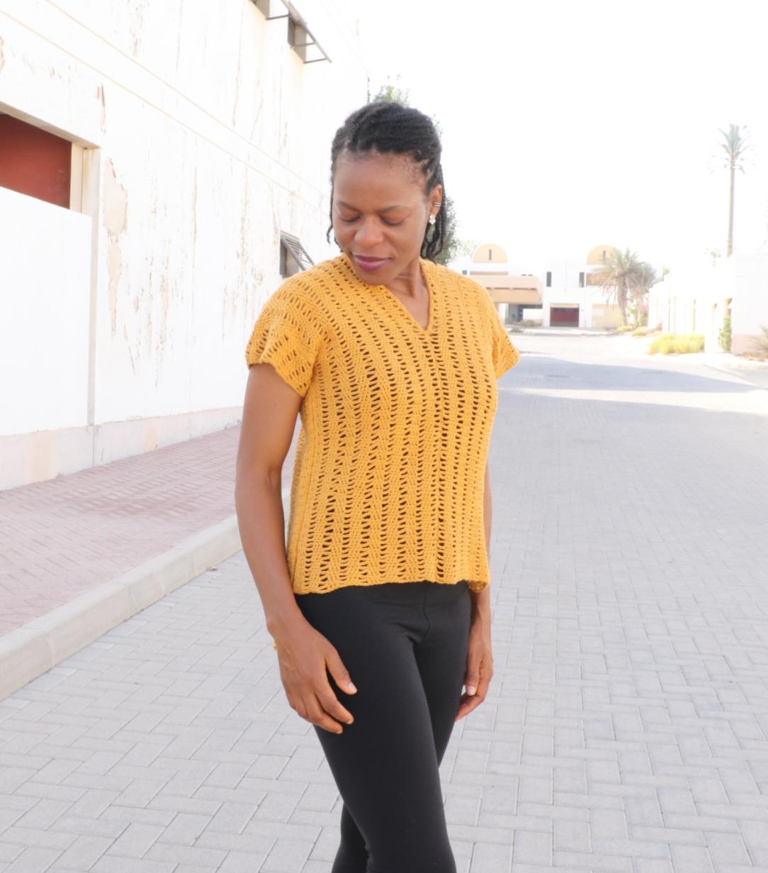 Open Waves Top- Crochet pattern for Women