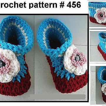 546 CROCHET SLIPPER, newborn to adult