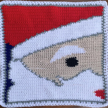 Santa Window Pane Afghan
