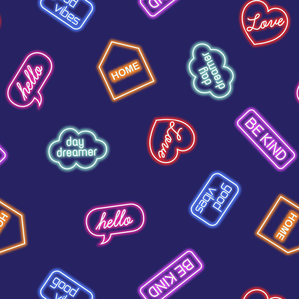 Lewis and Irene Small Things Glow - Neon Signs On Blue
