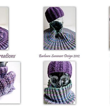 KNIT HAT and SCARF "RIBS"