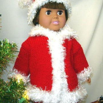 Santa Suit, Knitting Patterns fit American Girl and other 18-Inch Dolls