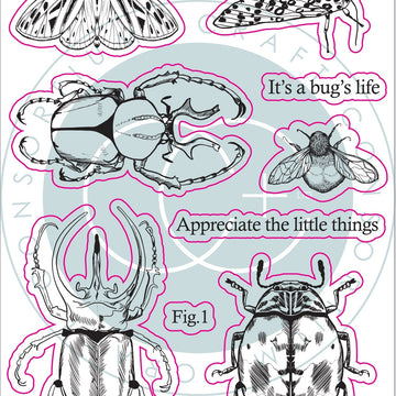 Craft Consortium A5 Clear Stamps - Beetles, The Emporium