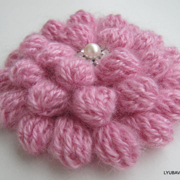 Crochet Cluster Stitch Brooch
