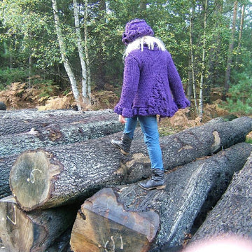 "Woodland Blueberry" Child Adult Sweater with Brimmed Hat