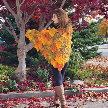 Maple Leaf Crochet Shawl
