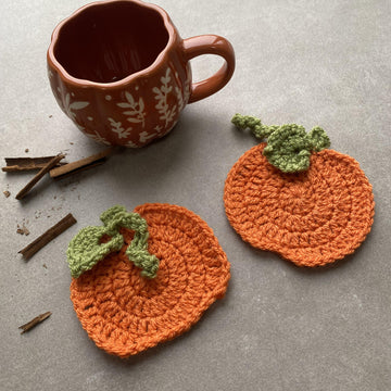 Crochet Pumpkin Coaster & Garland Decoration