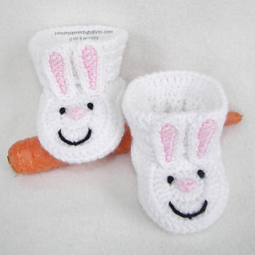 Bunny Slipper Baby Booties